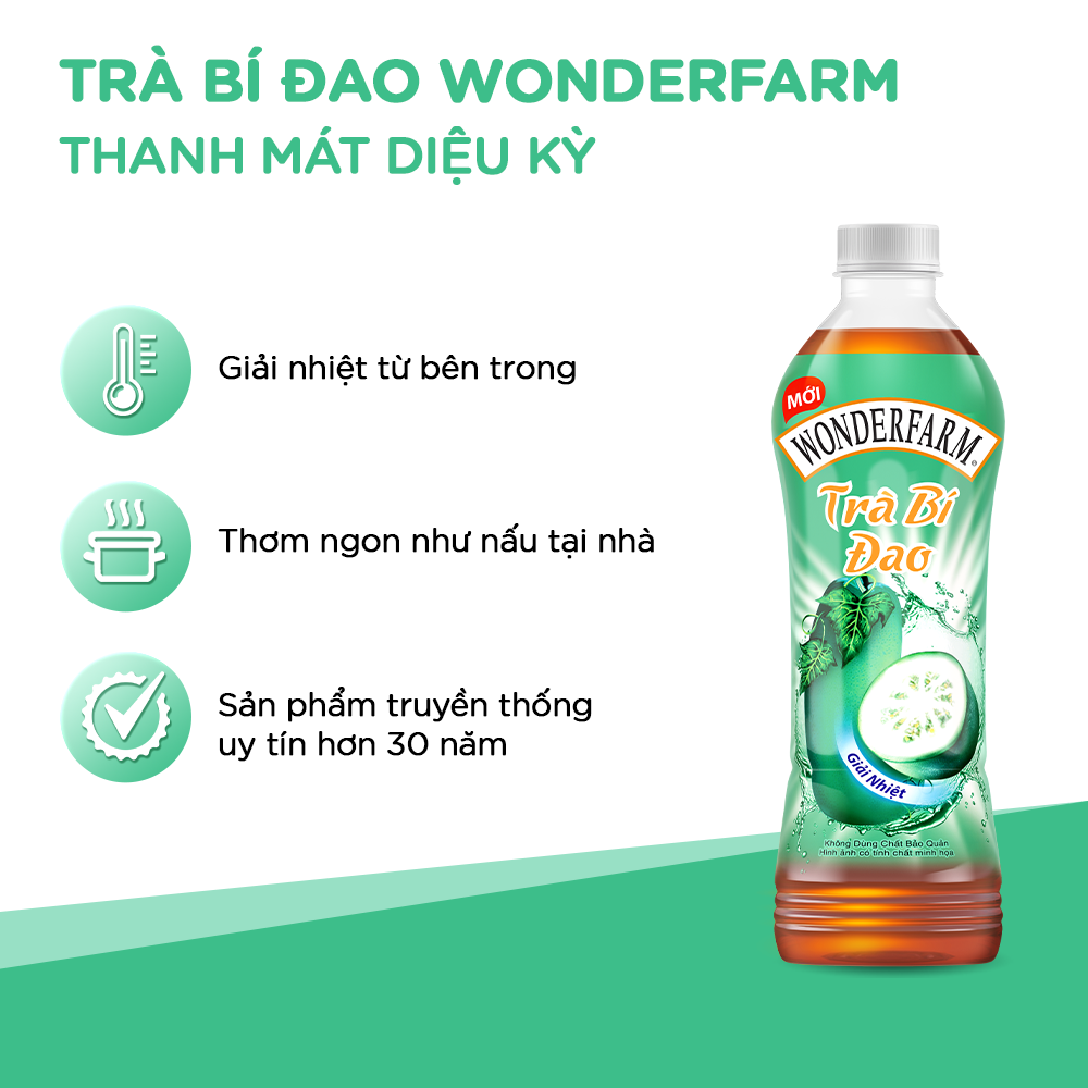 [Duy nhất 25.02 - 28.02]  [Giao hàng Hồ Chí Minh] 1 Thùng - Trà Bí Đao WONDERFARM 440ml