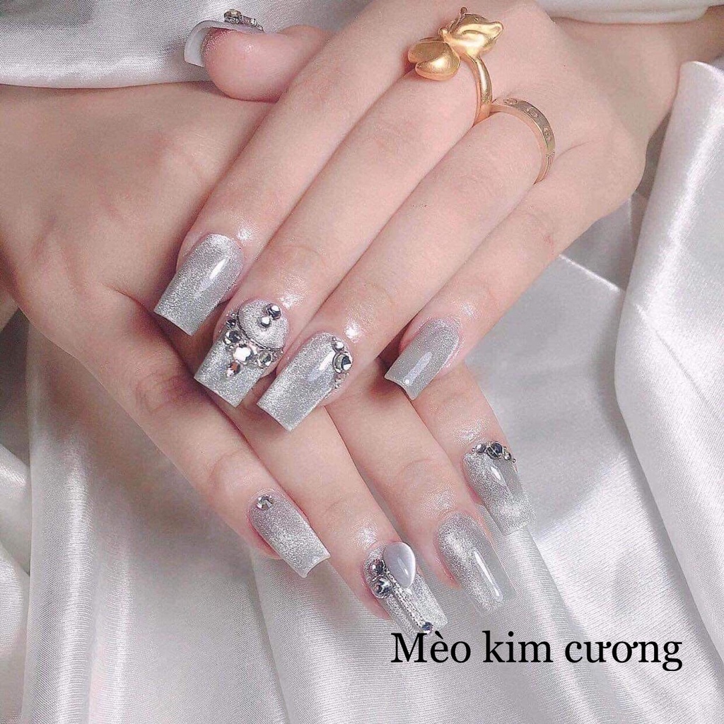 Sơn mắt mèo kim cương màu bạc