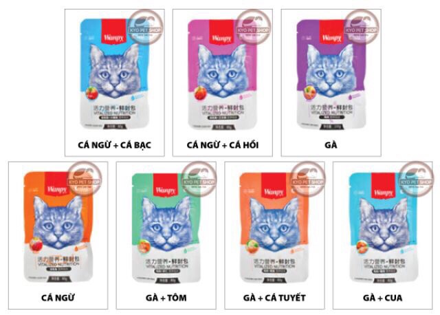 Pate wanpy cho mèo 80gr - 4 vị