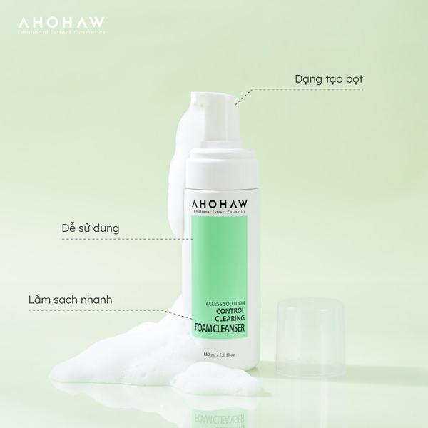 Sữa Rửa Mặt Tạo Bọt Kiềm Dầu - CLEARING FOAM AHOHAW
