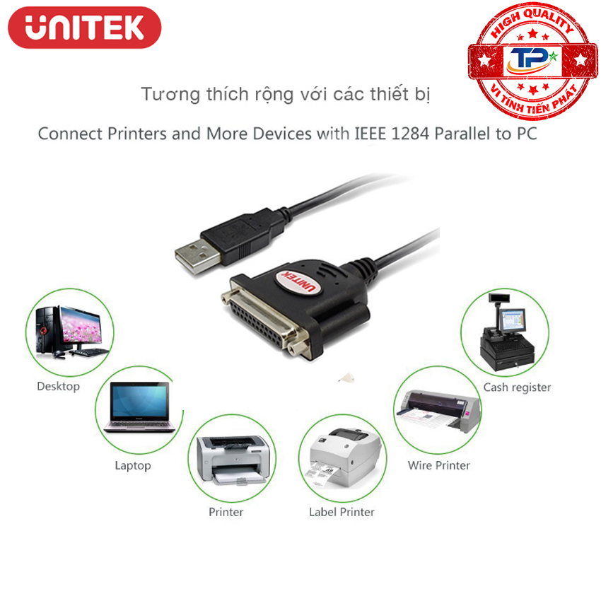 Cáp Chuyển USB sang Parallel LPT Unitek Y-121
