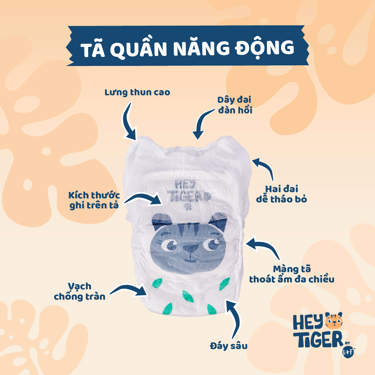 Tã/Bỉm Quần Hey Tiger Jumbo Size M (6-11kg) - 58 miếng