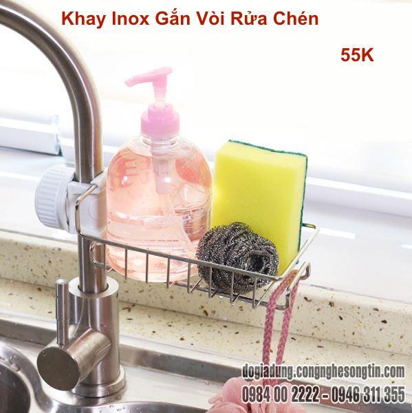 Khay Inox Gắn Vòi Rửa Chén
