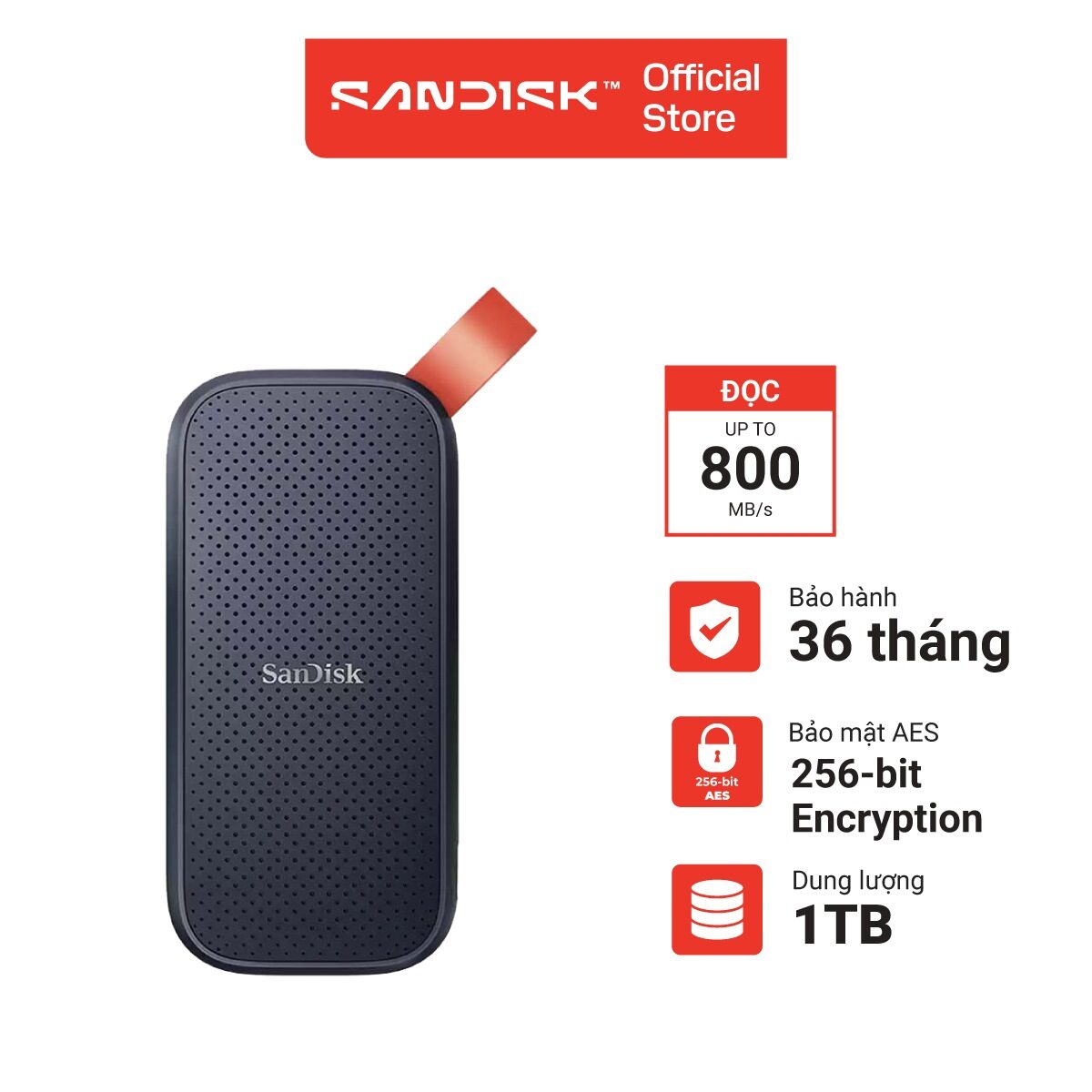 Ổ cứng di động SSD 1TB - 2TB Sandisk E30 800MB/s