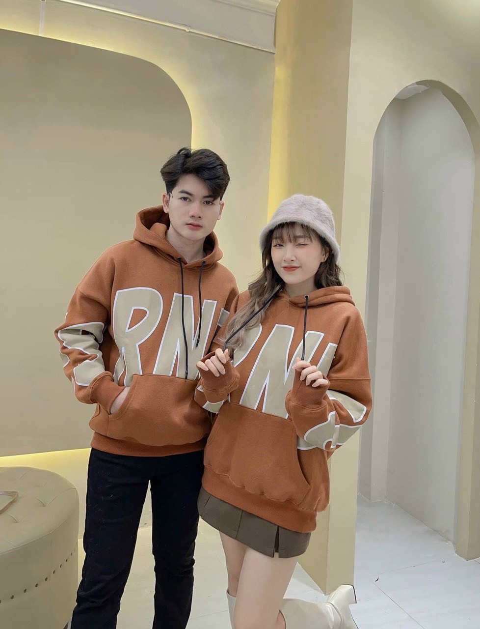 [HCM]áo nỉ cặp nam nữ áo hoodie nam nữ thu đông vải nỉ ngoại dày dặn ấm áp kiểu dáng hàn quốc thời trang Binstore94 BS607