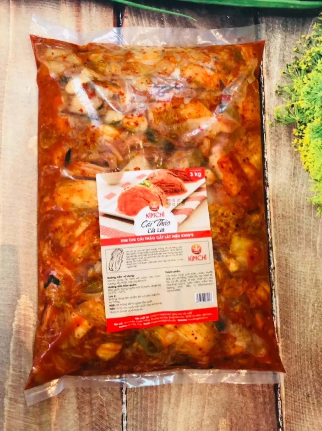 Sỉ túi 3kg kim chi chuẩn vị Hàn Quốc siêu ngon