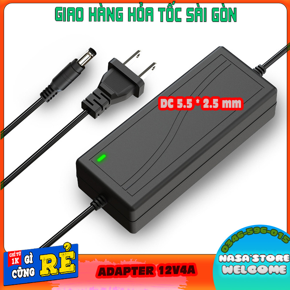 CỤC Nguồn Adapter 12V / 4A jack DC 5.5 * 2.5 mm