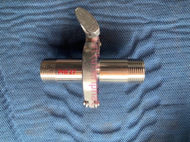 Bộ clamp ren ngoài inox 304 phi 21/27/34/42/49