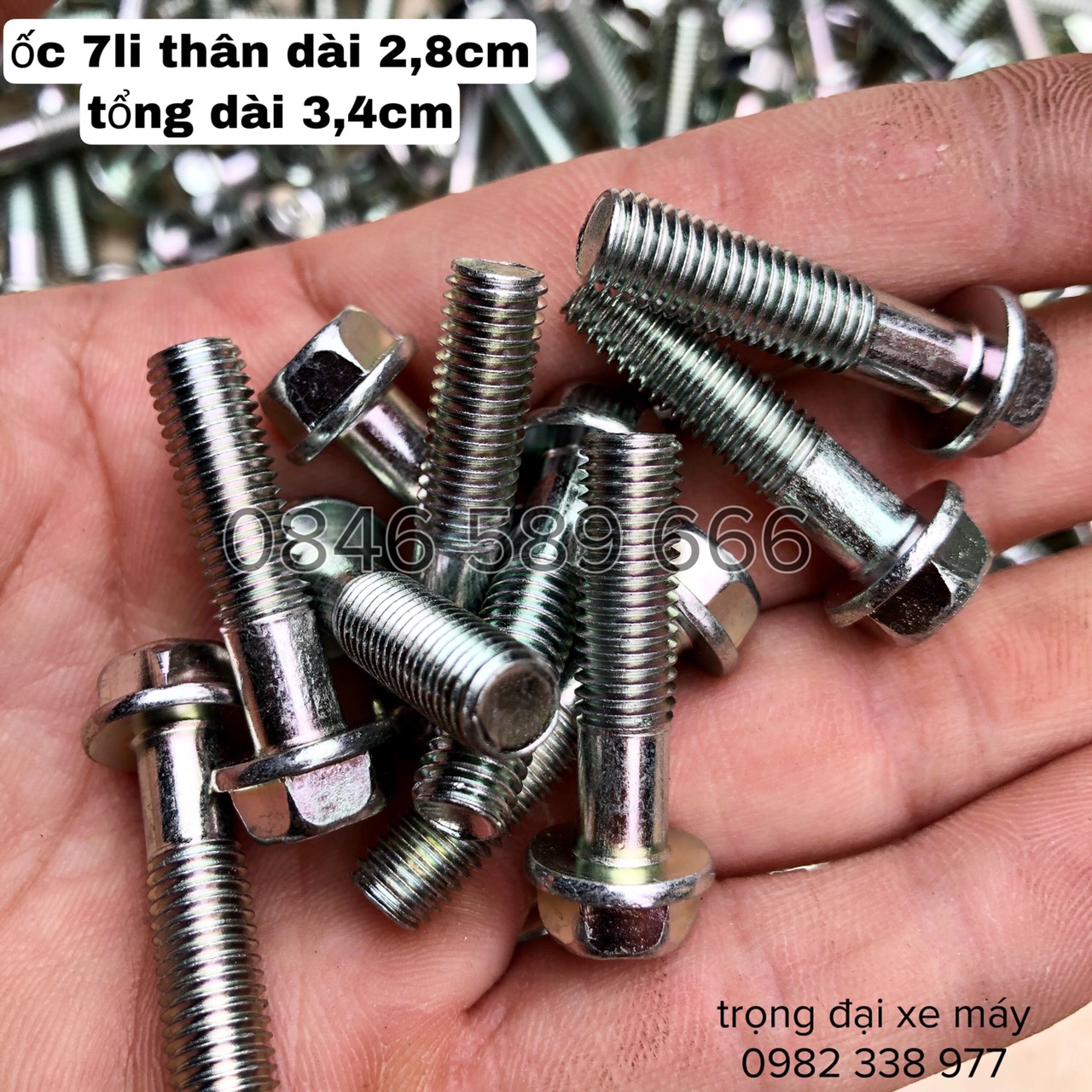 Taro Ốc Cổ Bô 6ly chờn Ren Nên Ốc 7 ly ( ốc 7ly dài 2,8cm khoá 10 )