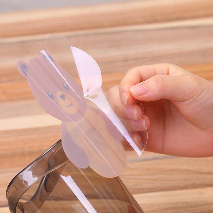 Cup bear wall stickers, container Cup toothbrush, cup brown bear wall stickers đựng brush toothpaste super convenient