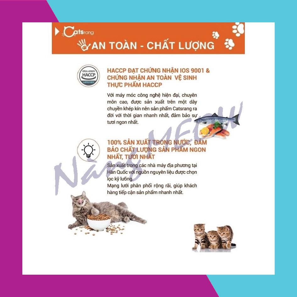 Thức Ăn Hạt Khô CATSRANG Cho Mèo Túi 5Kg