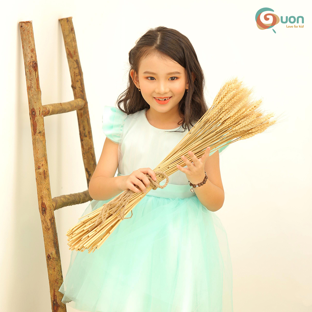 (6-41kg) Đầm công chúa bé gái Guon Đóa Thiên Kim vải phi mờ cao cấp cho bé 2 3 4 5 6 7 8 tuổi