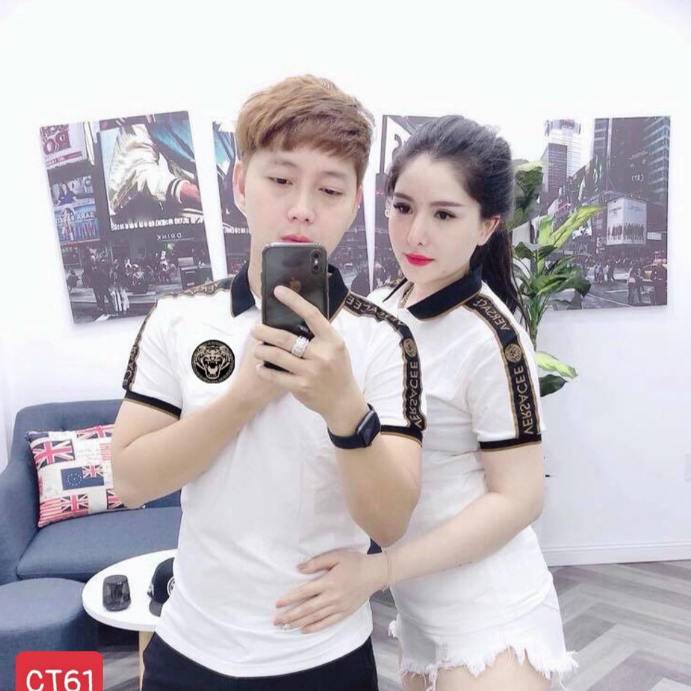 Áo Thun Cặp Nam Nữ Có Cổ Mới Nhất ATNCC40
