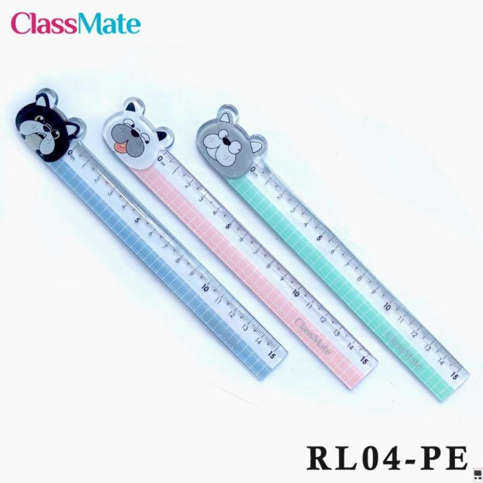 Thước kẻ 15cm Pets RL04-PE [Đồ dùng học sinh Classmate)
