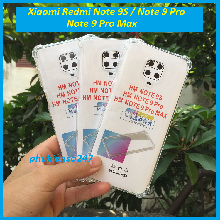 Ốp lưng xiaomi redmi note 9s / note 9 pro / note 9 pro max silicon chống sốc 4 góc
