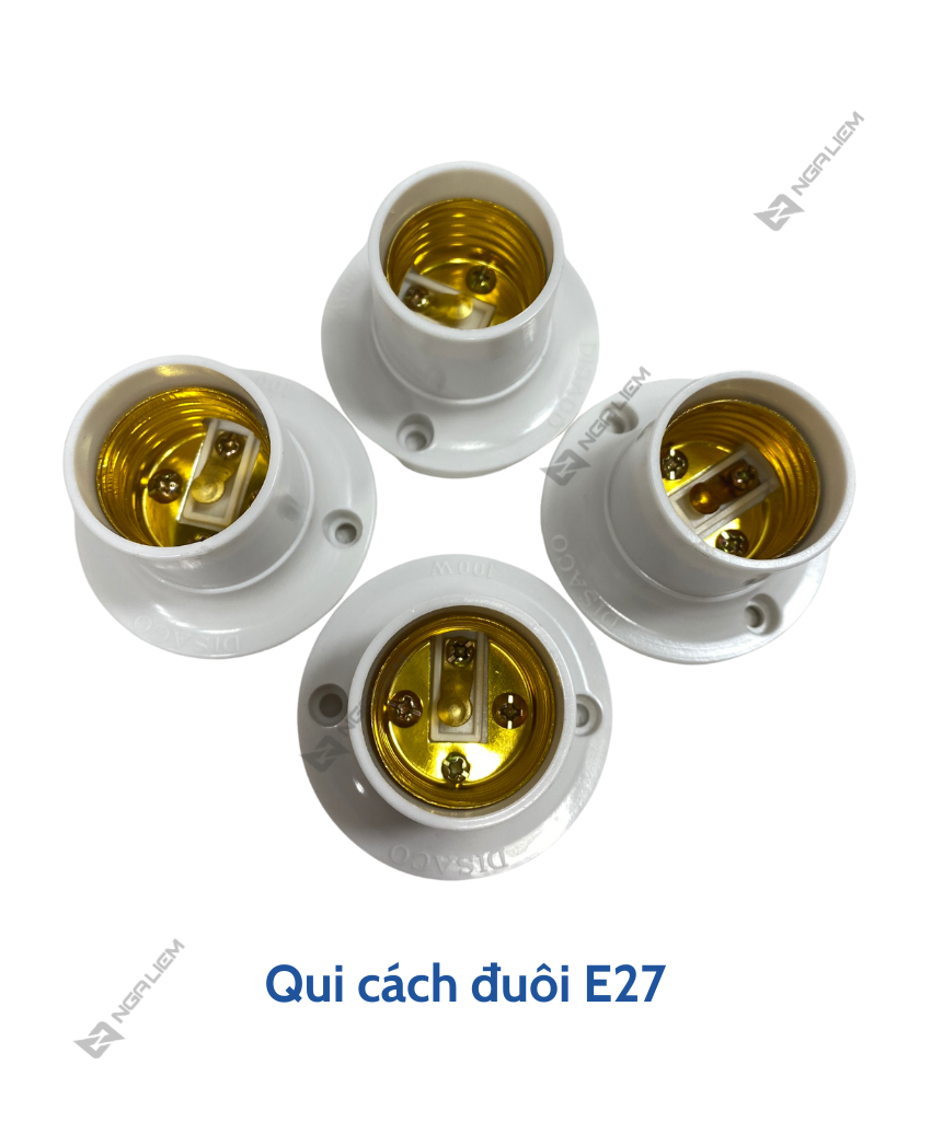 Đuôi Xoáy Ngồi Thẳng Trắng Disaco Đuôi E27