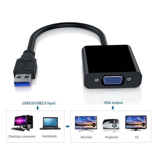 Dây chuyển đổi USB 3.0 sang VGA cho máy tính