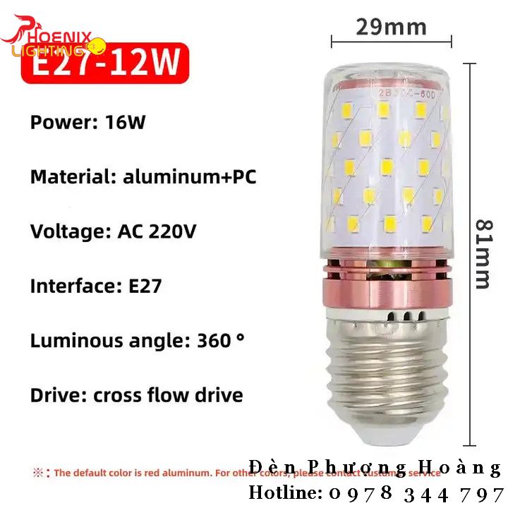 Bóng Đèn LED Bắp Ngô 3 Chế độ ánh sáng Đuôi đèn E27 & E14