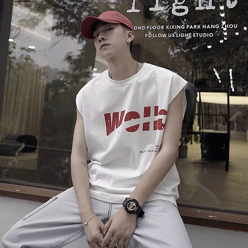 ÁO BA LỖ IN CHỮ PHONG CÁCH,,THUN CO GIÃN 4 CHIỀU MÁT MẺ THỜI TRANG MỚI EL 99