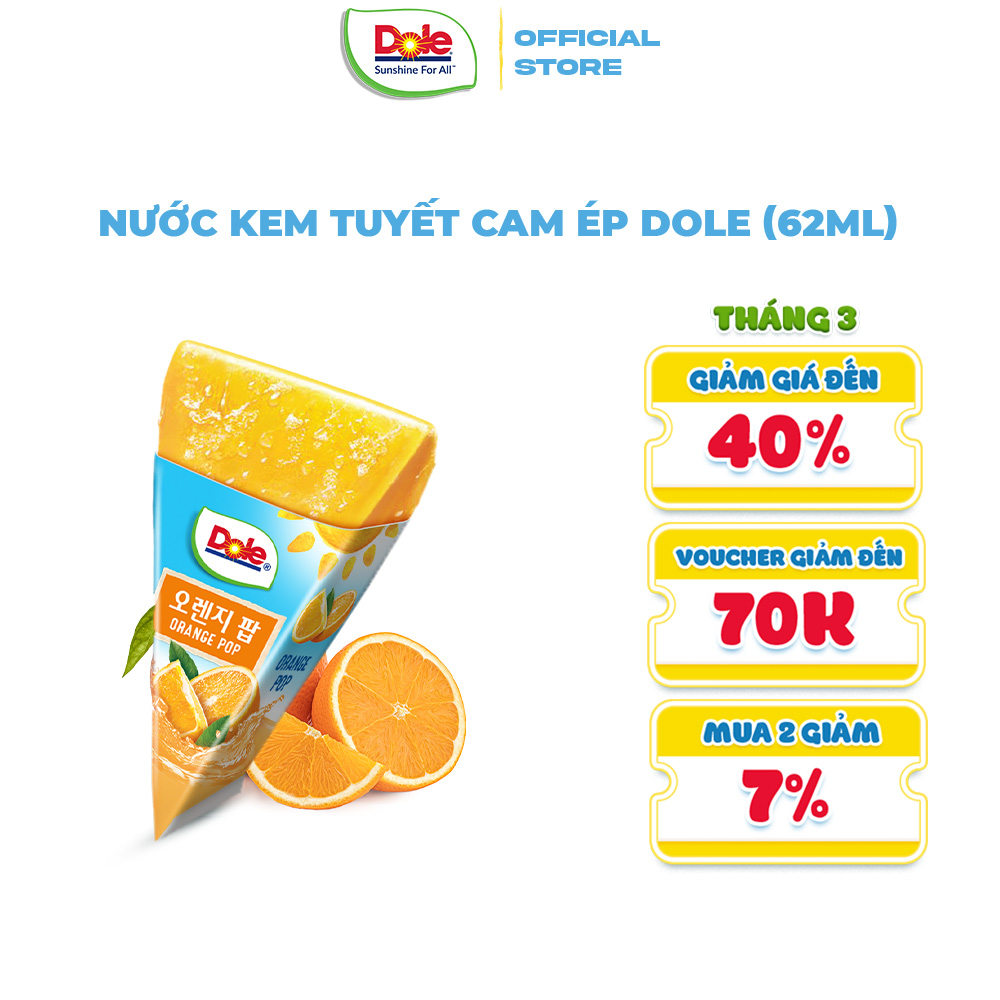 Nước Kem Tuyết Cam Ép Dole (62ml) (lẻ 1 túi)