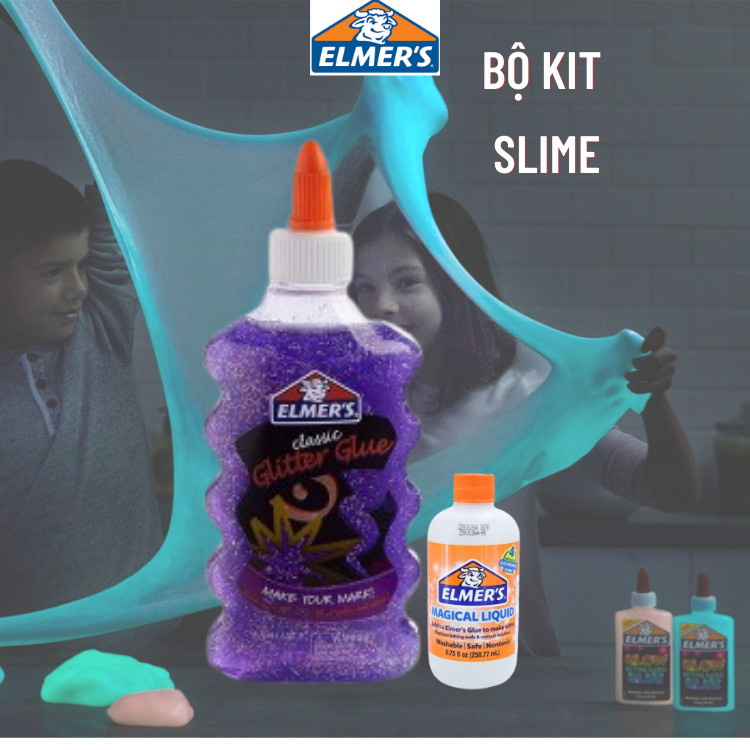 Keo dán kim tuyến Elmer’s Glitter Glue 177.4ml - Màu tím