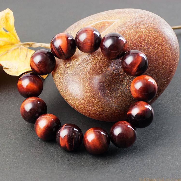 [HCM]VÒNG TAY PHONG THỦY ĐÁ MẮT HỔ ĐỎ 16LY