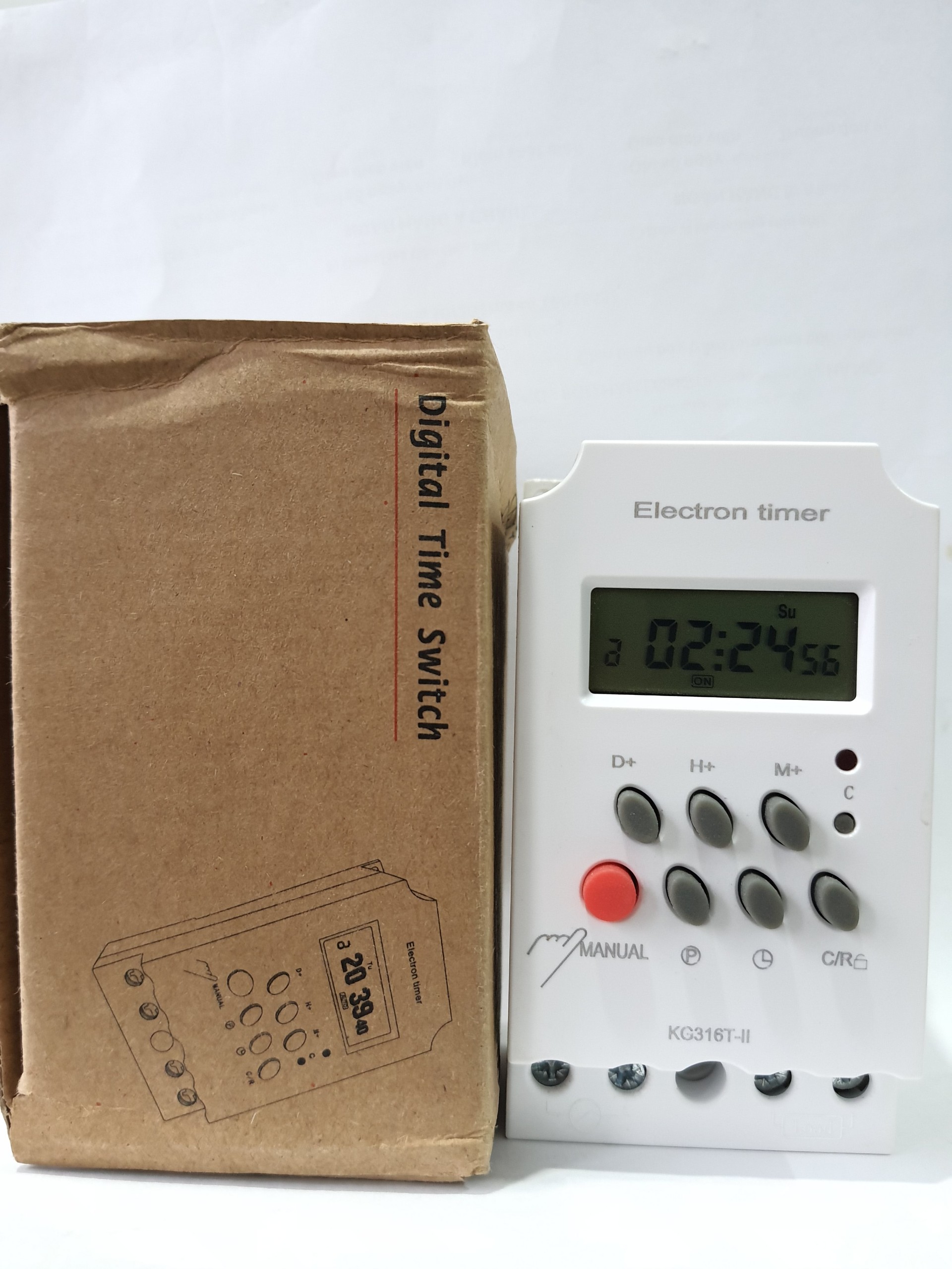 Công tắc hẹn giờ bật tắt luân phiên 16 lần trong 1 ngày công suất lớn 3000W 25A Digital time Switch KG316T MẪU MỚI 2021 PIN TỰ SẠC ĐỘ BỀN CAO BẢO HÀNH UY TÍN công tắc hẹn giờ timer hẹn giờ ổ cắm hẹn giờ