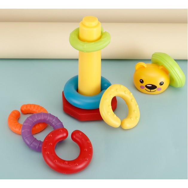 Đồ chơi tháp cầu vồng gấu cao 30cm cho bé