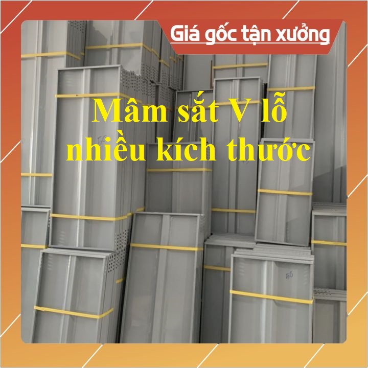 Mâm kệ sắt v lỗ nhiều kích thước lắp kệ sắt v3, v4, v35, v46