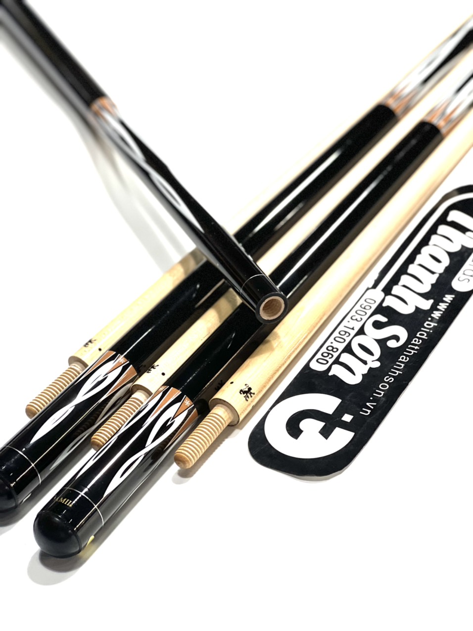 Combo Bida Líp3c ren gỗ - ( đầu Adam phíp Adam)tặng Bao cơ + Bao tay