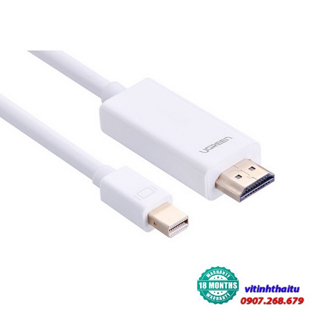 Cáp chuyển đổi mini DisplayPort to HDMI 2M cho Macbook air, Macbook Pro Ugreen 10404 Chính hãng