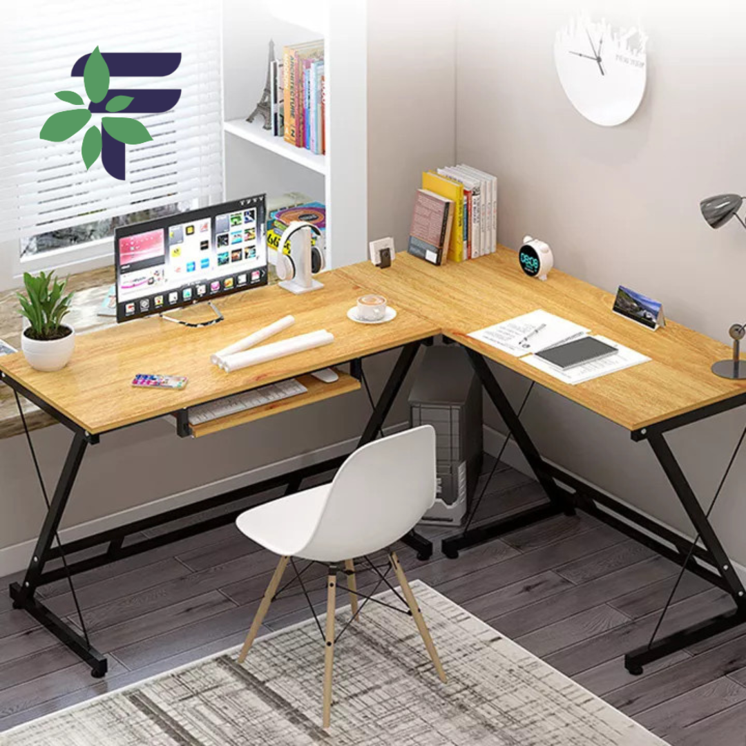Desk corner L word cross leg SC-work table letters L-table set wall corner save area, iron table sure fit work office