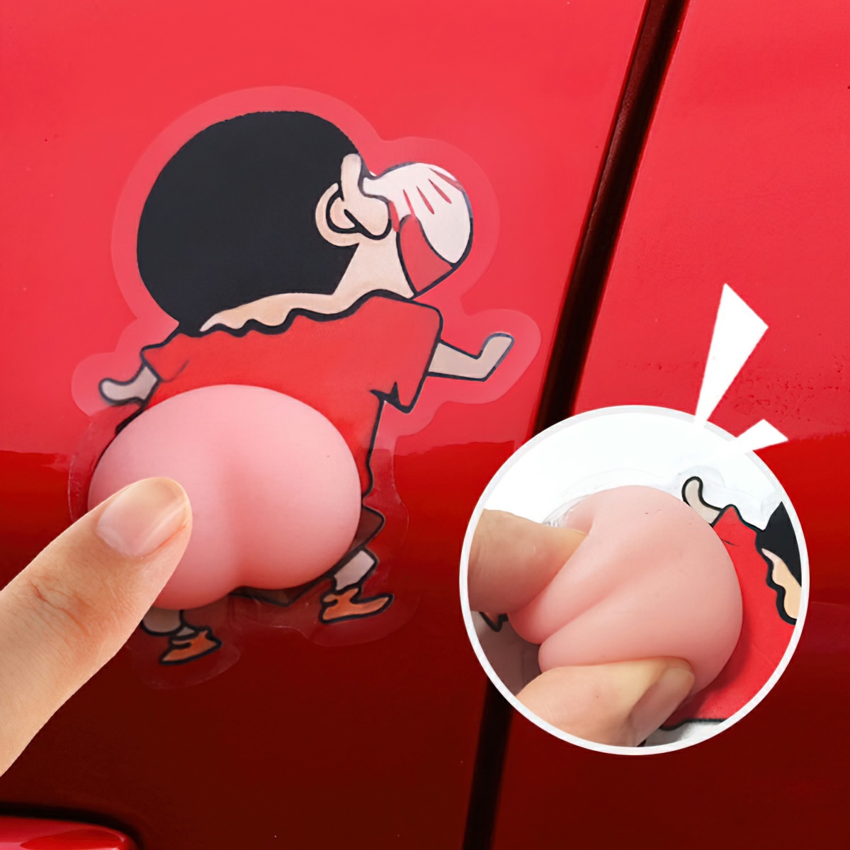 Combo of 2 Silicone Butt Shape Stickers Decorative Stickers