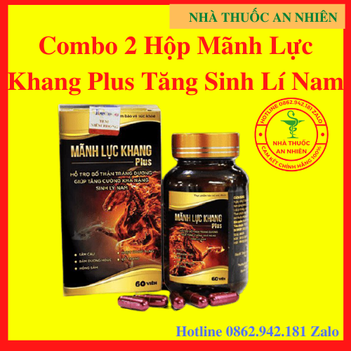 Combo 2 Mãnh Lực Khang - Viên uống tăng cường sinh lý nam - 60 viên Và bao cao su Giúp Quan Hệ Dễ Dàng Lên Đỉnh Cực Sung - AN001