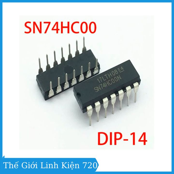 IC 74HC00 2-Input NAND DIP14 14 chân cắm điện áp 2-6V