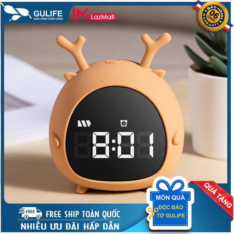 Đồng Hồ Báo Thức Nhiều Mẫu Mã Cute GULIFE - Tặng Kèm Món Quà Đặc Biệt - Đồng Hồ Báo Thức Thức Mini USB Màn Hình LED HD, Quà Tặng - GBT09 bán chạy