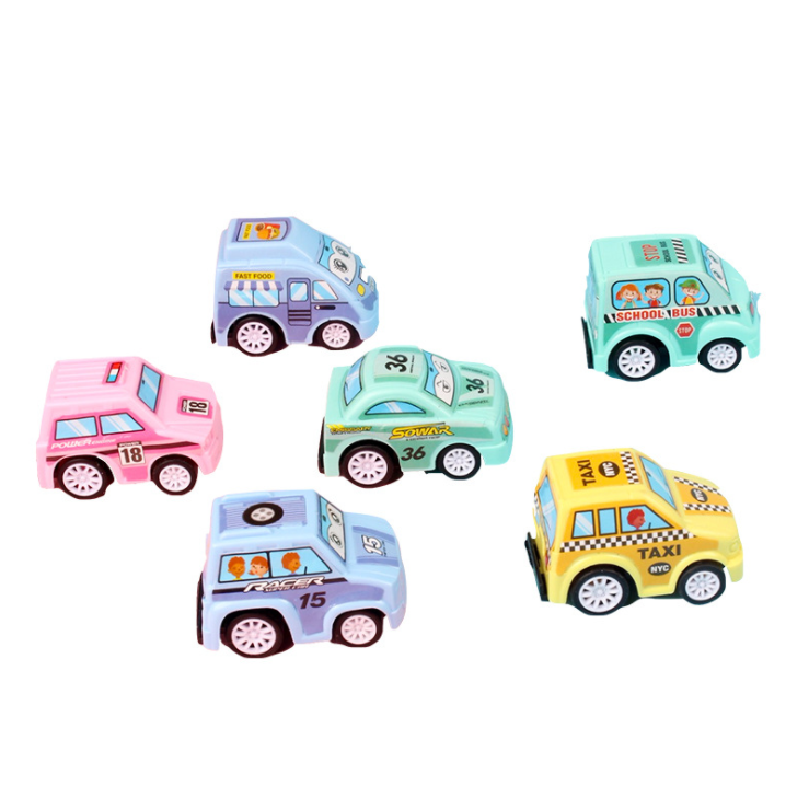 Set 6 Xe Đồ Chơi Chạy Dây Cót Cho Bé Kèm Túi Đựng