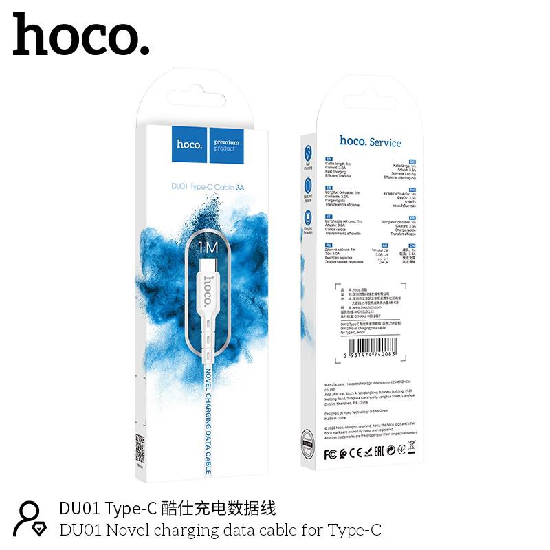 Cáp sạc Hoco DU01 USB to Micro/Lightning/Type-C sạc nhanh 2.4A/3A dài 100cm