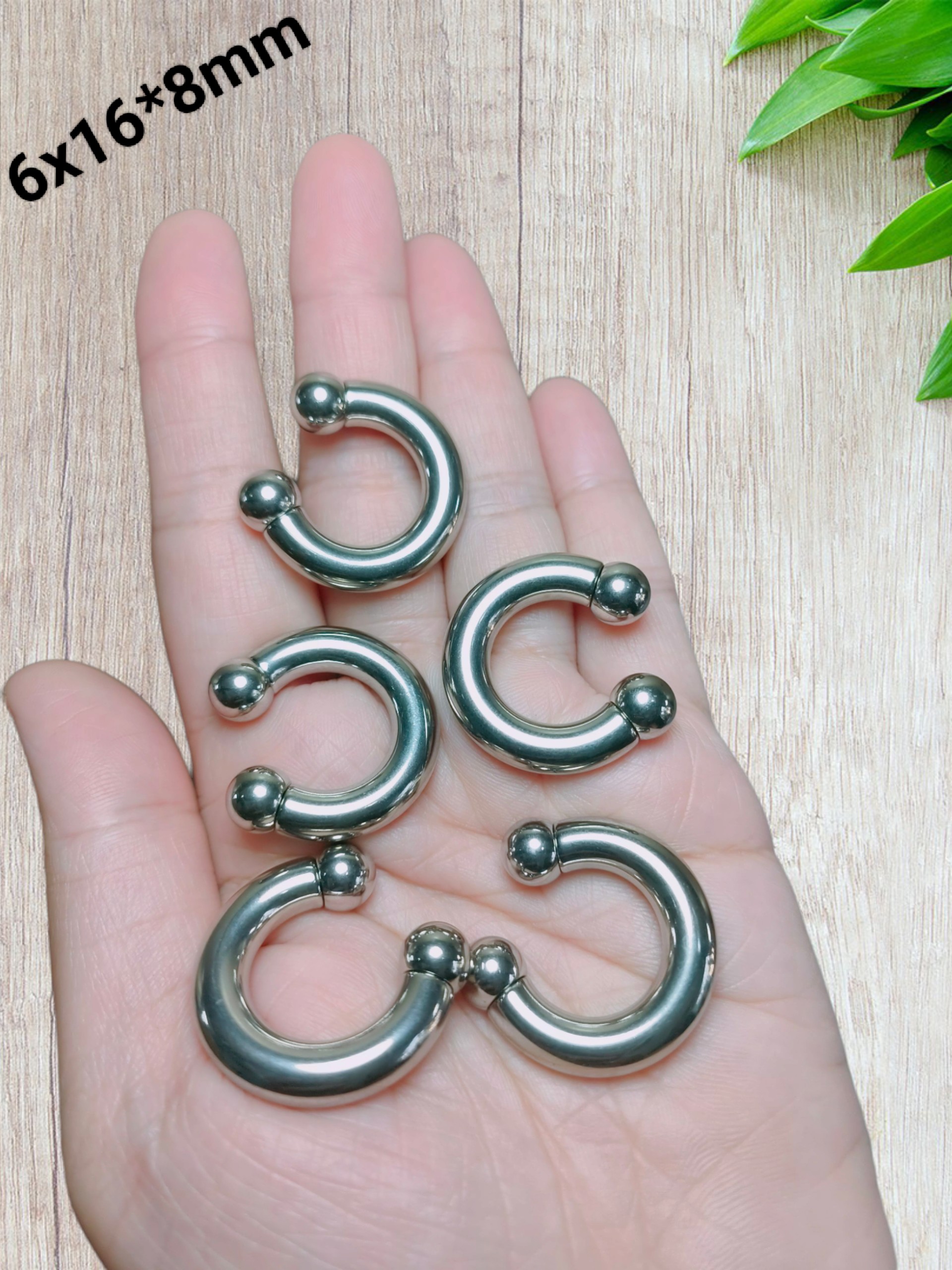 [Giá hủy diệt] [Ảnh thật] [Chính hãng] Khuyên PA chữ C 2 đầu bi