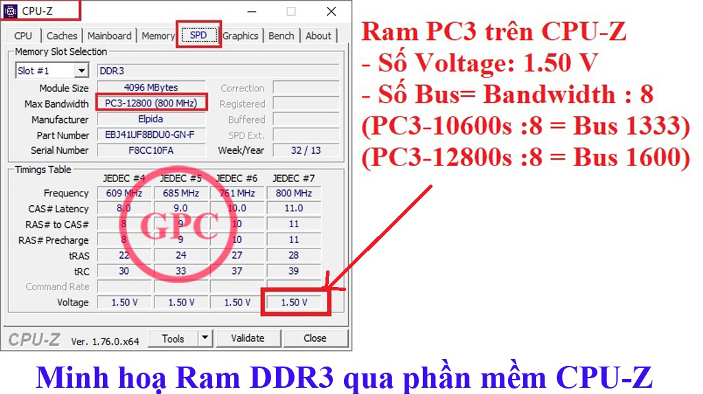 RAM Laptop 2GB PC3-12800s (DDR3 Bus 1600 MHz) hàng bóc máy đã qua sử dụng