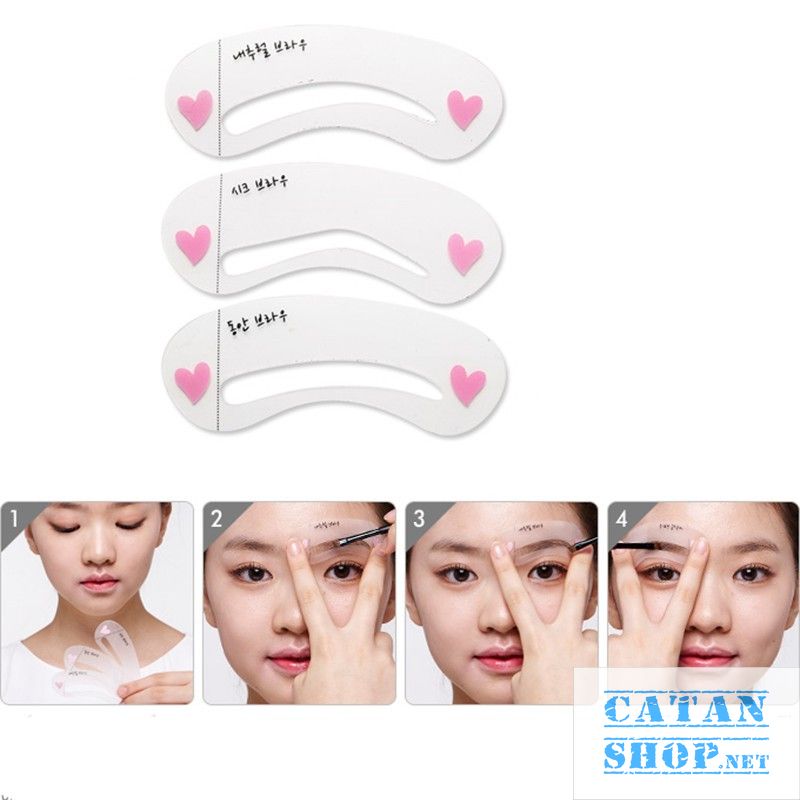 Set 3 mold eyeliner brow Korean super beautiful mini brow class gd296-khuonmaymini