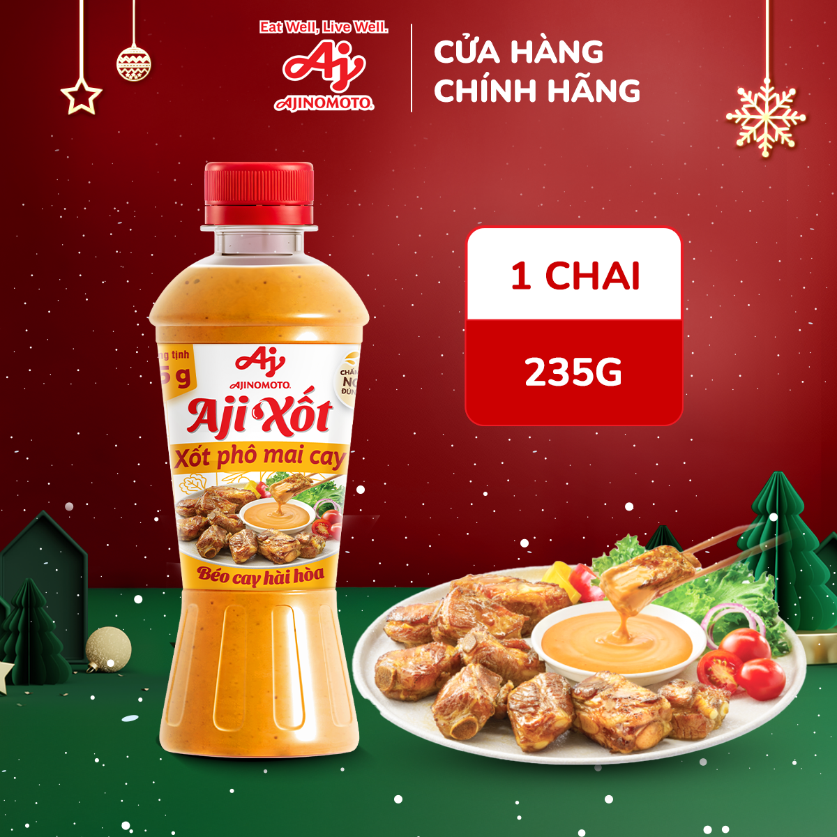 Xốt phô mai cay “Aji-Xốt” 235g/chai