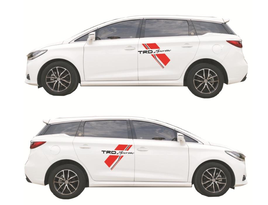 [HCM]Tem dán cửa xe ô tô TRD sportivo (đỏ)