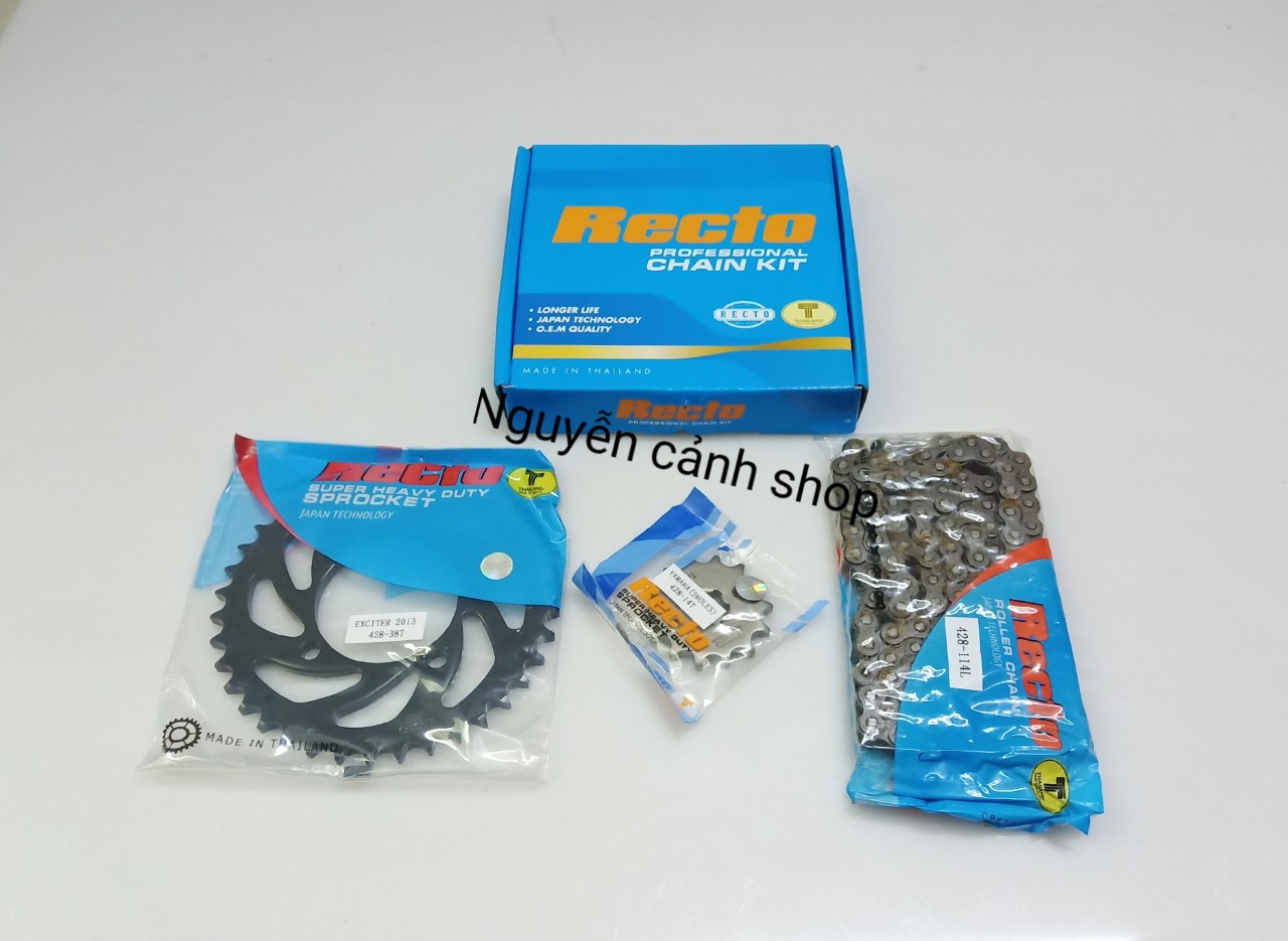 sên nhông dĩa recto xe exciter 135 màu đen