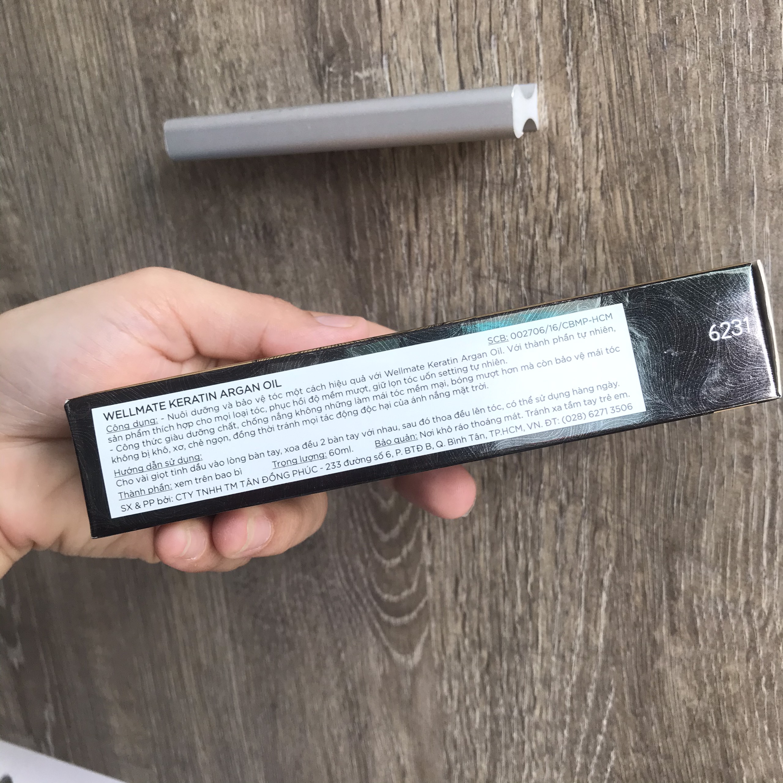TINH DẦU TÓC WELLMATE KERATIN ARGAN OIL 60ml