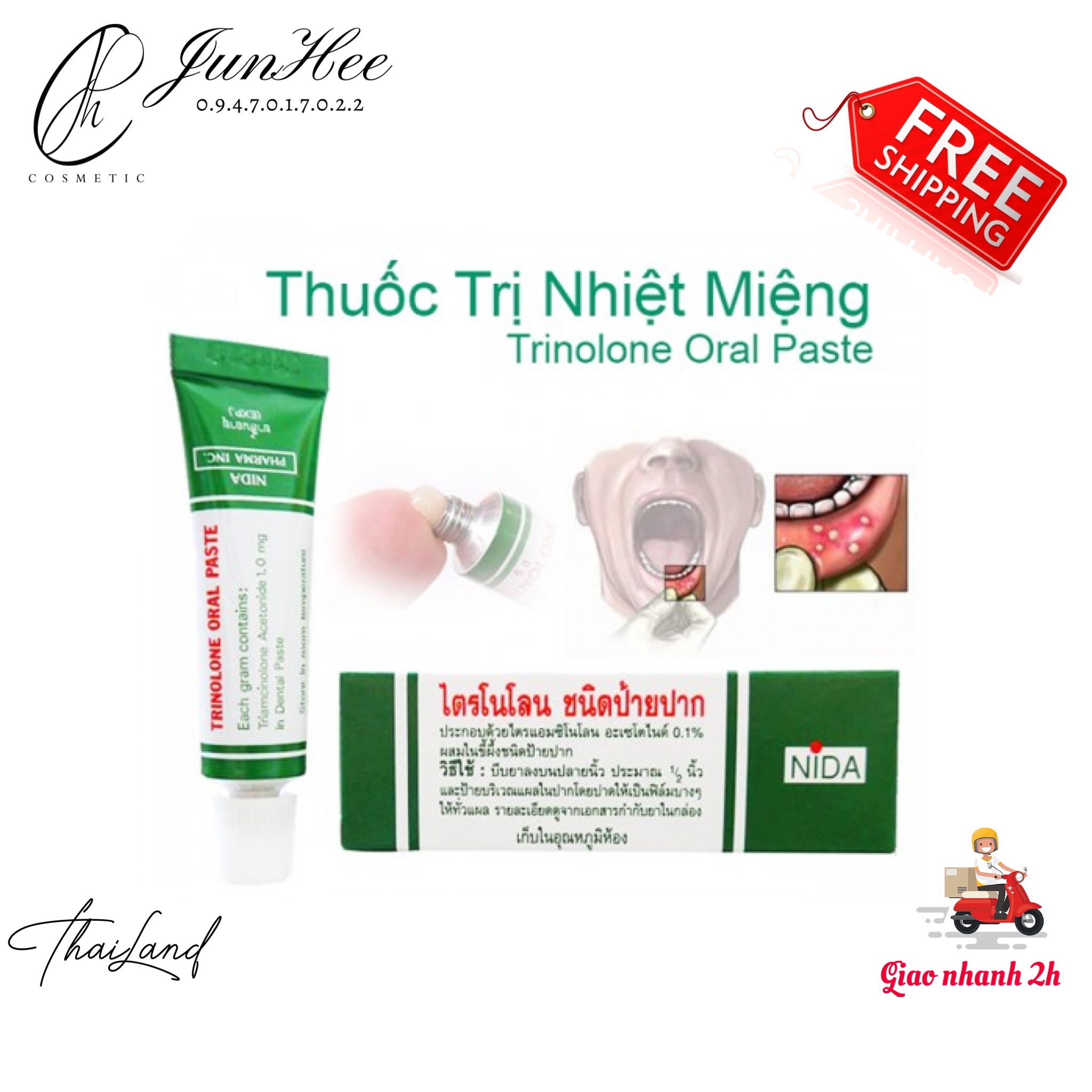 [ JunHee AUTH ] Kem bôi nhiệt miệng ThaiLand