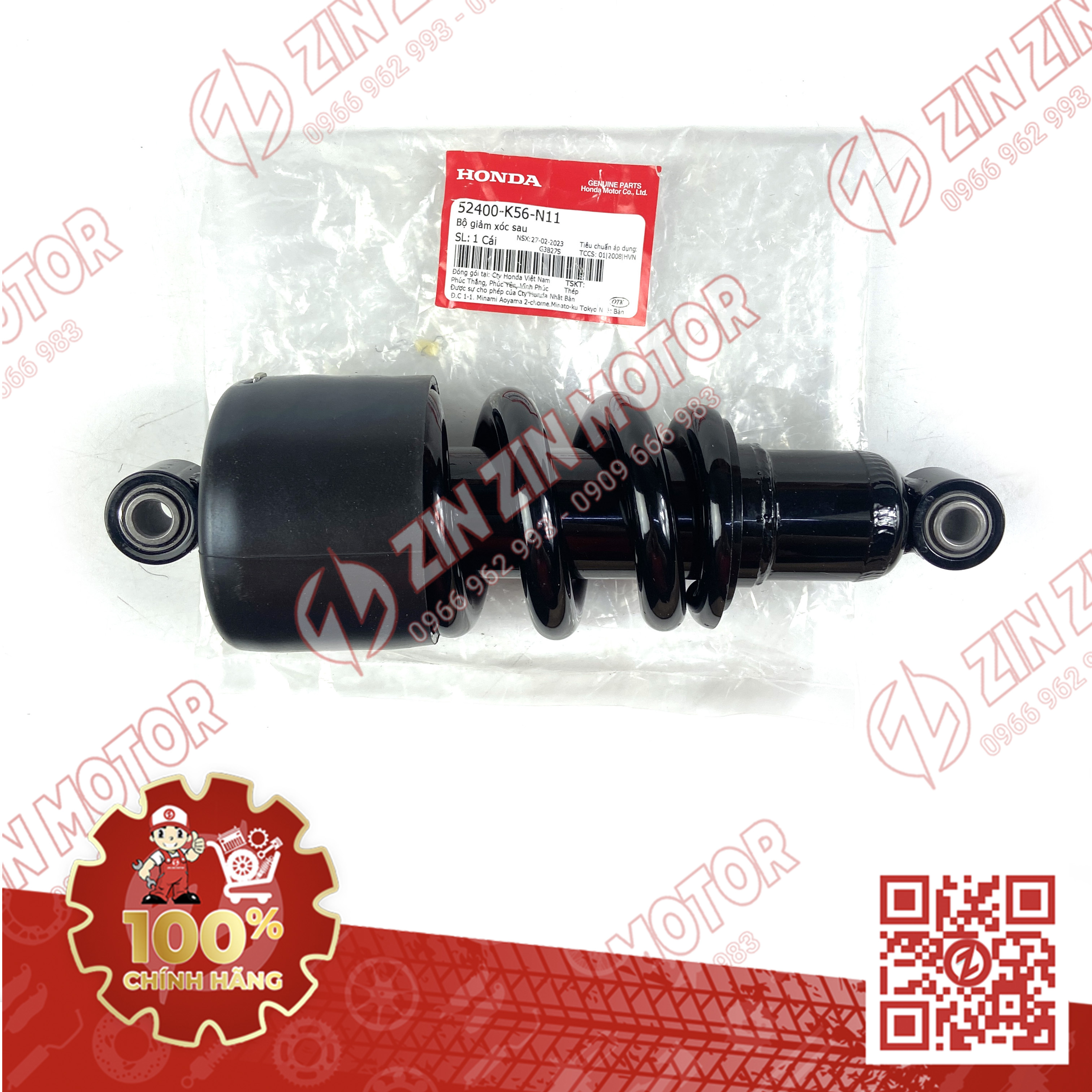 Giảm xóc, phuộc sau winner v1, winner x v2 v3 v4, rs150 v1 v2 v3 52400-k56-n11, 52400-k56-v51 chính hãng honda - zzm
