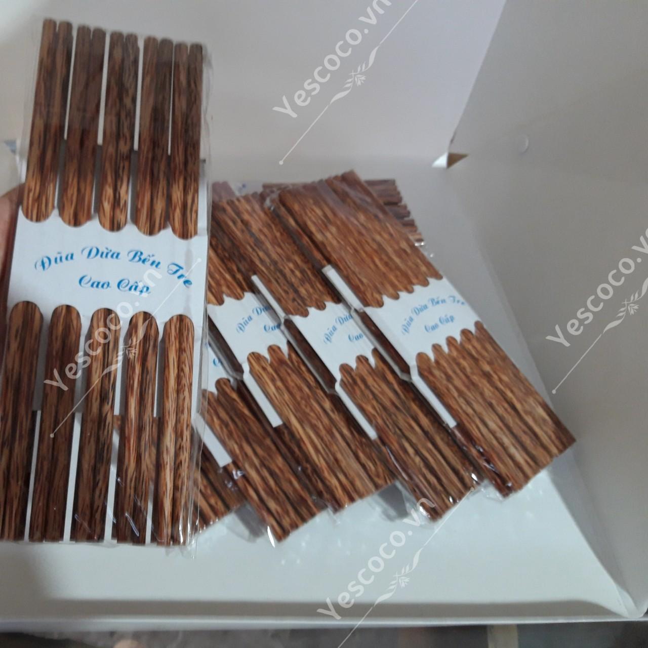 10 Đôi Đũa Gỗ Dừa Cao Cấp YESCOCO BẾN TRE