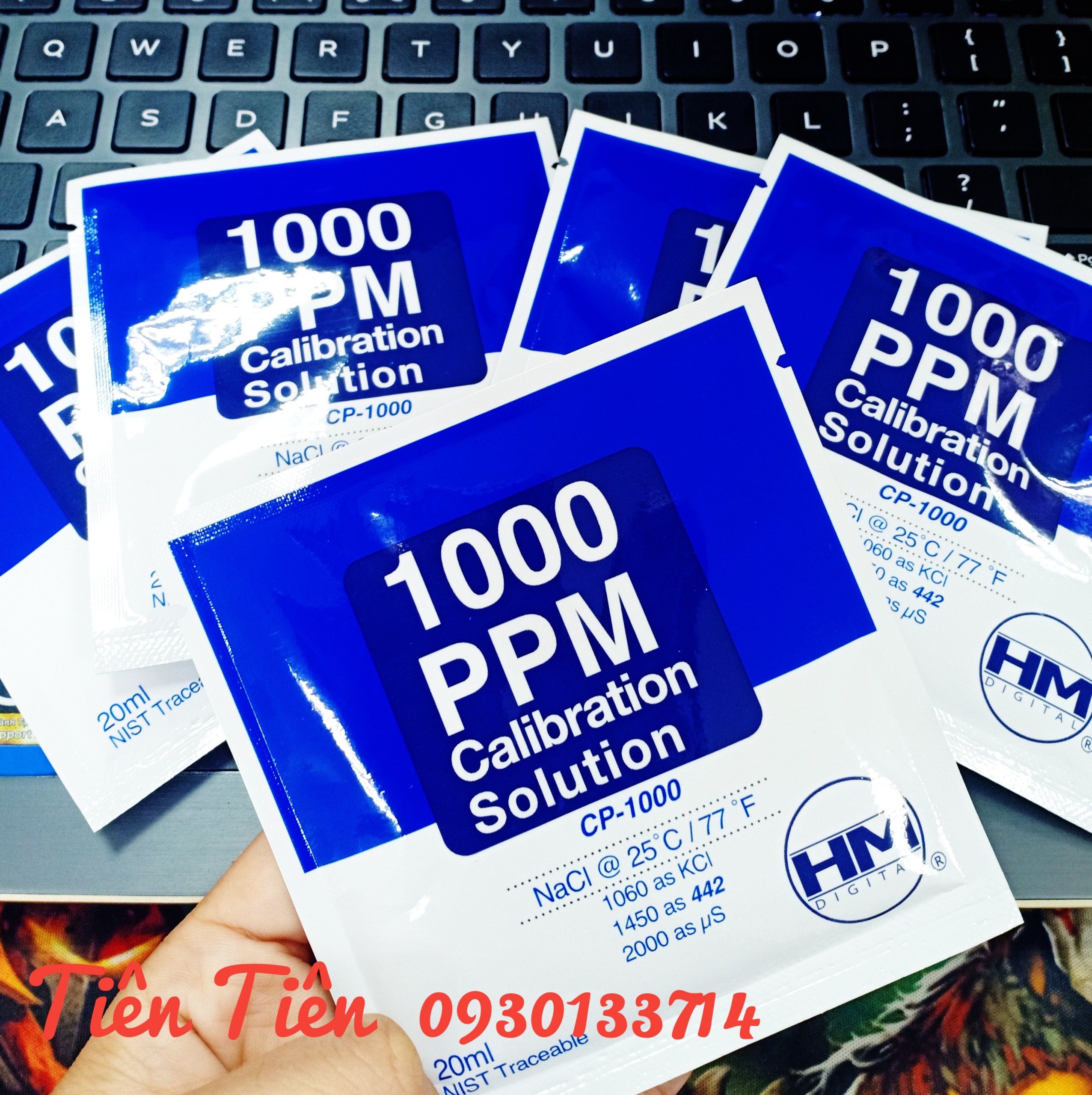 Gói dung dịch hiệu chuẩn TDS CP1000