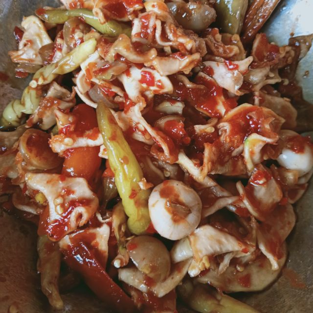 Mắm Huế gồm  đu đủ, cà, ớt như hình 1kg siêu ngon